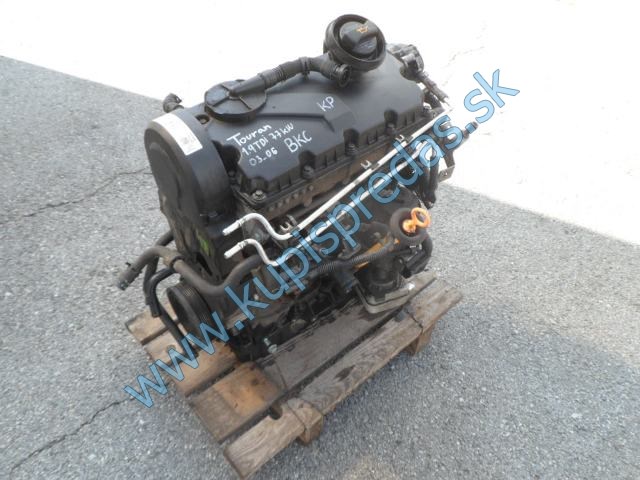 motor na vw volkswagen touran 1,9tdi, 77KW, BKC, 182 000km